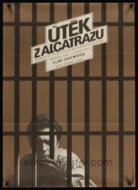 3m162 ESCAPE FROM ALCATRAZ Czech 23x33 '79 cool different image of Clint Eastwood behind bars!