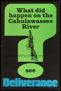 3m062 DELIVERANCE teaser 1sh '72 John Boorman classic, ultra rare poster, 1st time in our auctions!
