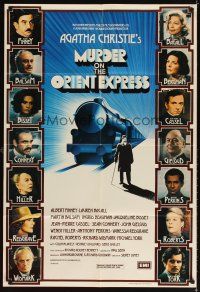 3m340 MURDER ON THE ORIENT EXPRESS English 1sh '74 great different art of train & top cast!