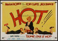 3m363 SOME LIKE IT HOT German R99 art of Marilyn Monroe with Curtis & Lemmon from U.S. 1/2sh!