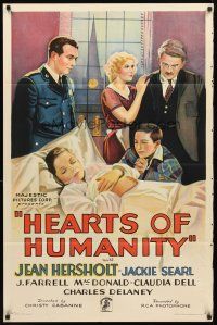 3m083 HEARTS OF HUMANITY style A 1sh '32 cool stone litho art, Irish & Jewish immigrants in New York