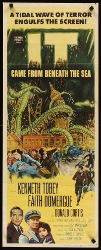 3m048 IT CAME FROM BENEATH THE SEA insert '55 Ray Harryhausen, a tidal wave of terror, cool art!