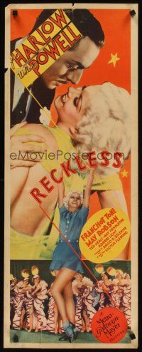 3m055 RECKLESS insert '35 great sexy image of Jean Harlow full-length & w/William Powell!