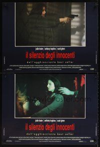 3m196 SILENCE OF THE LAMBS set of 8 Italian photobustas '91 different images of Foster & Hopkins!