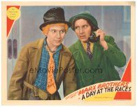 3m469 DAY AT THE RACES LC '37 Harpo Marx listens to Chico Marx say he doesn't need a horse doctor!