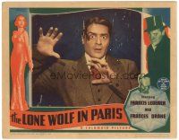 3m512 LONE WOLF IN PARIS LC '38 best c/u of scared Francis Lederer w/ knife stuck in wall by head!