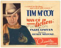 3m407 MAN OF ACTION TC '33 cowboy Tim McCoy is a devil on the draw & a devil with women!