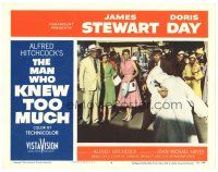 3m514 MAN WHO KNEW TOO MUCH LC #4 '56 James Stewart & Doris Day watch Gelin w/ knife in his back!