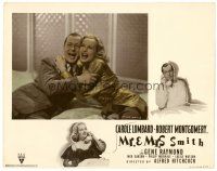 3m520 MR. & MRS. SMITH lobby card '41 Hitchcock, laughing Carole Lombard & Robert Montgomery!