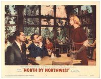 3m531 NORTH BY NORTHWEST LC #7 '59 Cary Grant & James Mason at table talk to Eva Marie Saint!
