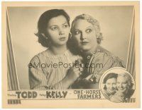 3m534 ONE-HORSE FARMERS LC '34 great close up of frightened Patsy Kelly & Thelma Todd!