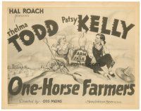 3m410 ONE-HORSE FARMERS TC '34 wonderful art of Thelma Todd & Patsy Kelly by for sale sign w/duck!