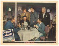 3m547 PURSUIT TO ALGIERS LC '45 Basil Rathbone as Holmes, Nigel Bruce & Vincent w/ villains at table