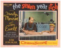 3m556 SEVEN YEAR ITCH LC #6 '55 Billy Wilder, image of Moore & Marilyn Monroe w/ toe caught in tub!