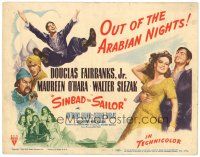 3m418 SINBAD THE SAILOR TC '46 Douglas Fairbanks Jr. & Maureen O'Hara out of the Arabian Nights!