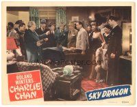 3m568 SKY DRAGON LC #8 '49 Roland Winters as Charlie Chan with crowd gathered around dead body!