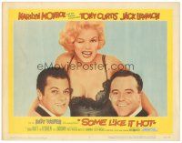 3m571 SOME LIKE IT HOT LC #7 '59 classic portrait of Marilyn Monroe, Tony Curtis & Jack Lemmon!
