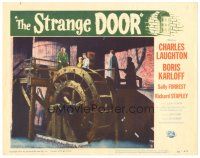 3m584 STRANGE DOOR LC #5 '51 Charles Laughton & others held at gunpoint by cool water wheel!