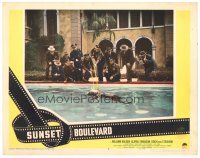 3m586 SUNSET BOULEVARD LC #2 '50 police fish William Holden's dead body out of swimming pool!