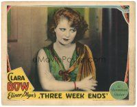 3m593 THREE WEEKENDS LC '28 wonderful waist-high close up of pretty red-haired Clara Bow!