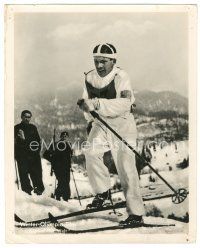 3m367 YOUTH OF THE WORLD German 9.25x11.75 still '36 Winter Olympics, cross-country skier!