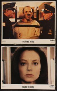 3m433 SILENCE OF THE LAMBS set of 8 LCs '91 great images of Jodie Foster, Anthony Hopkins & cast!