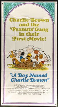 3p146 BOY NAMED CHARLIE BROWN 3sh '70 baseball art of Snoopy & the Peanuts by Charles M. Schulz!