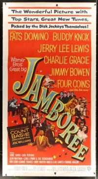 3p230 JAMBOREE linen 3sh '57 Fats Domino, Jerry Lee Lewis & other early rockers pictured!