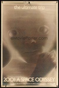 3p206 2001: A SPACE ODYSSEY 40x60 R71 Stanley Kubrick, star child close up, the ultimate trip!
