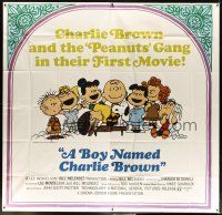 3p133 BOY NAMED CHARLIE BROWN 6sh '70 baseball art of Snoopy & the Peanuts by Charles M. Schulz!