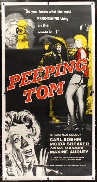 3p240 PEEPING TOM linen English 3sh '61 Michael Powell English voyeur classic, great image!