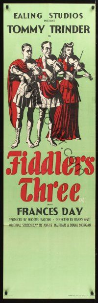 3p130 FIDDLERS THREE English door-panel '44 Fiddlers Three, cool Ealing time travel fantasy!