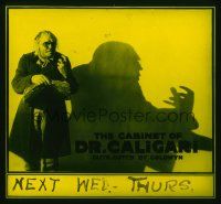 3p080 CABINET OF DR CALIGARI glass slide '21 Robert Wiene expressionist classic, different image!