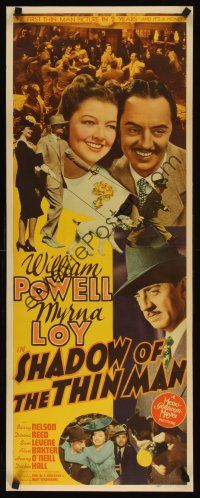 3p013 SHADOW OF THE THIN MAN insert '41 William Powell, Myrna Loy, Dickie Hall & Asta the Dog!