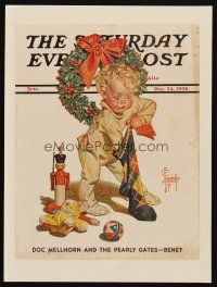 3p083 SATURDAY EVENING POST paperbacked magazine cover December 24, 1938 art by J.C. Leyendecker!