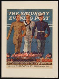 3p084 SATURDAY EVENING POST paperbacked magazine cover November 13, 1937 patriotic Sheridan art!