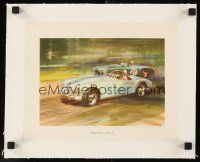 3p128 SEBRING M.G.A. linen 9x11 art print '59 cool art of race cars on the track by Wootton!