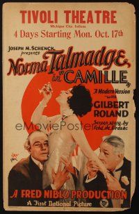 3p035 CAMILLE WC '27 wonderful artwork of sexy elegant Norma Talmadge and her lovers!