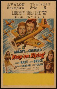 3p043 KEEP 'EM FLYING WC '41 Bud Abbott & Lou Costello in the United States Air Force!