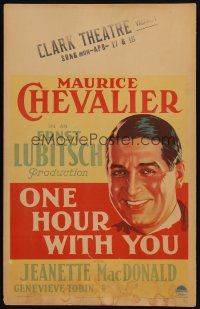 3p045 ONE HOUR WITH YOU WC '32 George Cukor & Ernst Lubitsch, art of smiling Maurice Chevalier!