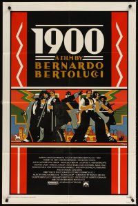 3t031 1900 1sh '77 directed by Bernardo Bertolucci, Robert De Niro, cool Doug Johnson art!