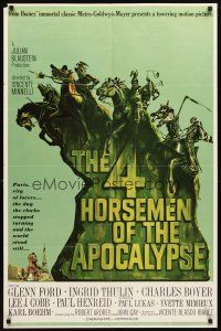 3t037 4 HORSEMEN OF THE APOCALYPSE style B 1sh '61 really cool different artwork by Joseph Smith!