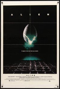 3t056 ALIEN 1sh '79 Ridley Scott outer space sci-fi monster classic, cool different image!