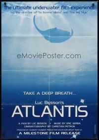3t082 ATLANTIS 1sh '94 Luc Besson underwater documentary!