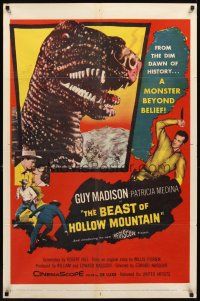 3t111 BEAST OF HOLLOW MOUNTAIN 1sh '56 from the dawn of history, a dinosaur monster beyond belief!