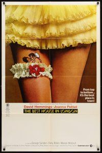 3t119 BEST HOUSE IN LONDON 1sh '69 cool tattoo & garter image, x-rated!
