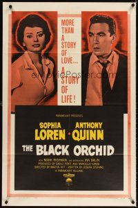 3t144 BLACK ORCHID 1sh '59 Anthony Quinn, Sophia Loren, a story of love directed by Martin Ritt!