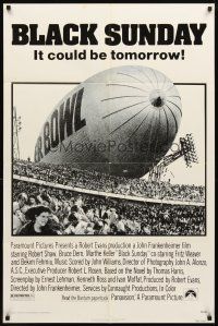 3t147 BLACK SUNDAY 1sh '77 Frankenheimer, Goodyear Blimp zeppelin disaster at the Super Bowl!