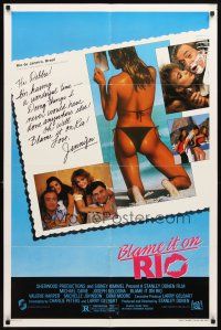 3t149 BLAME IT ON RIO 1sh '84 Demi Moore, Michael Caine, cool postcard image!