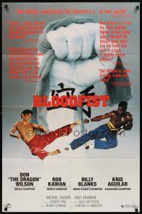 3t155 BLOODFIST 1sh '89 Don The Dragon Wilson, kung fu martial arts action!
